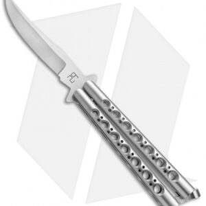 29 Knives Chris Olofson 4" Deep Swept Bowie Bali Deluxe Skeleton Butterfly Knife