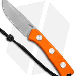 Acta Non Verba P200 Fixed Blade Knife Orange G-10 (3.94" Stonewash)