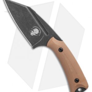Akeron La Sanction Bastinelli Fixed Blade Knife Green G10 (3" Black SW)