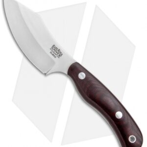 Bark River JX6 Companion Fixed Blade Knife Burgundy Canvas Micarta (3.5" Elmax)
