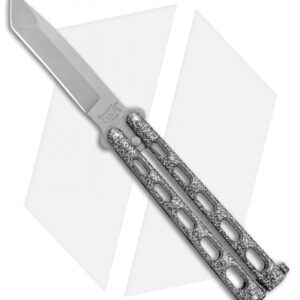 Bear Butterfly Knife Tanto Large w/ Silver Vein (4" Bead Blast) 114A