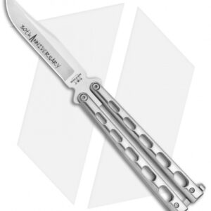 Bear & Son 30th Anniversary Butterfly Knife Silver (4" S35V Satin)