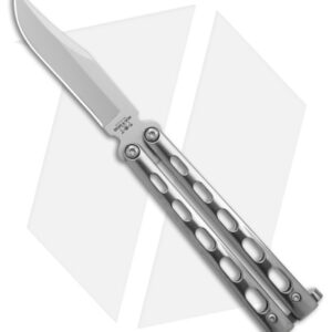 Bear & Son Butterfly Knife Stainless Steel(3.2" Bead Blast)
