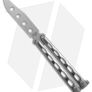 Bear & Son Butterfly Knife Trainer Stainless Steel (3.2" Dull Stonewash)