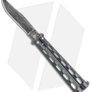 Bear & Son 114D Large Butterfly Knife Galaxy (4.25" Damascus) 114GXD