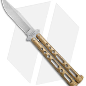 Bear & Son 117 Large Butterfly Knife Gold (4" SW) 117GSW