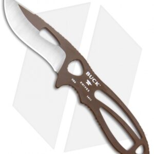 Buck PakLite Large Skinner Fixed Blade Knife Brown (3.5" Satin) 0141BRS