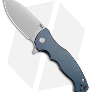 B'yond EDC River Wolf Frame Lock Knife Blue Titanium (4" SW) Blade HQ Exclusive