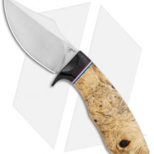 Dark Timber Dark Knight Skinner Black Micarta/RWB/Buckeye Burl (3.25" Satin)