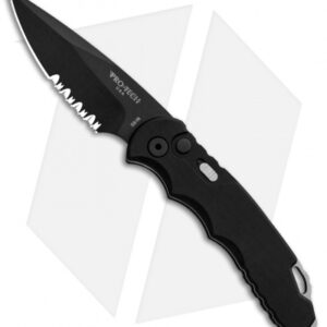 Pro-Tech TR-5 Tactical Response Automatic Knife Black (3.25" Black Serr) T504