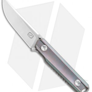 Stedemon ZKC-B02 Liner Lock Knife Green/Purple Titanium (3.5" Satin) B02S05