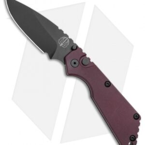 Strider + Pro-Tech SnG Automatic Knife Smooth Burgundy Micarta (3.5" Black DLC)