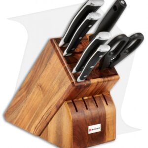 Wusthof Classic Ikon Kitchen Knife 7-Piece Block Set - Acacia Wood