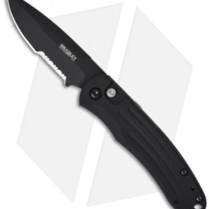 Bradley Alias II Small Automatic Knife (2.9" Black Serr) 17950SBK