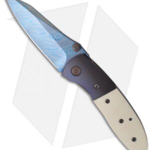 Microtech Marfione Custom Lightfoot LCC D/A Automatic Knife Pol Ivory (Damascus)